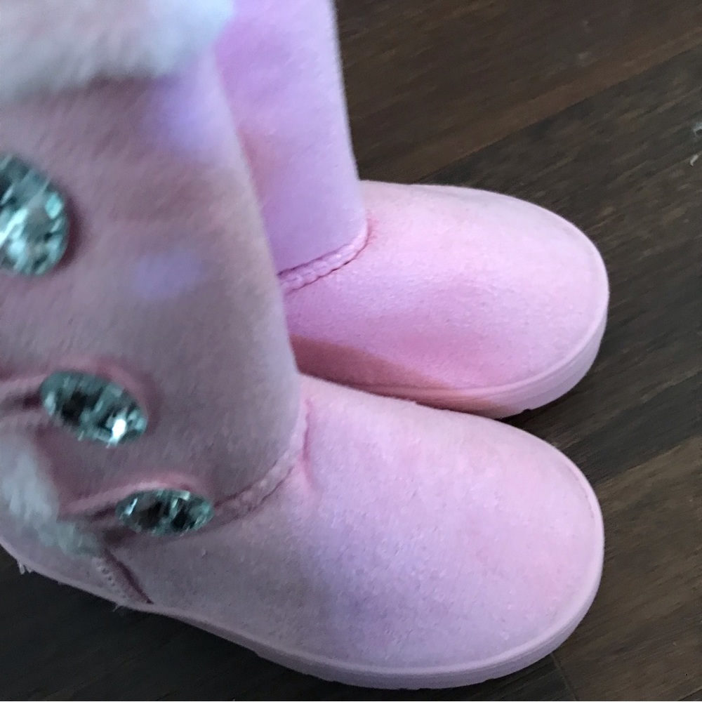 Bebe Girl's Fur Lined Winter Boot with Rhinestone Details NWT - Picture 5 of 11